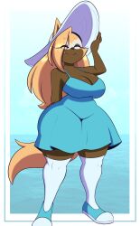 big_breasts breasts cleavage dewwydarts dewwydartz female furry huge_breasts sega sonic_(series) tagme thick_thighs whisper_the_wolf wide_hips