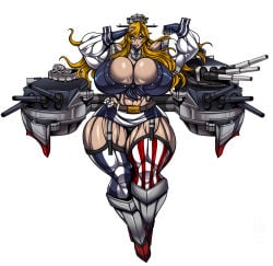 abs biceps breasts female iowa_(kantai_collection) kantai_collection muscles muscular muscular_arms muscular_female muscular_legs muscular_thighs osmar-shotgun