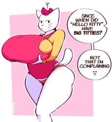 1female annoyed curvy female furry hello_kitty kitty_white tagme