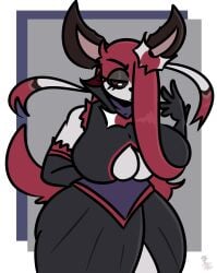 1girls anthro big_breasts breasts cleavage eeveelution female huge_breasts kingretrokirby nintendo pokemon pokemon_(species) sylveon tagme thick_thighs wide_hips