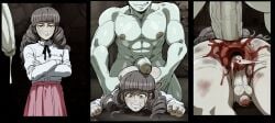 1boy 1futa ai_generated anal bleeding_from_anus comic faceless_male, fear_and_hunger fear_and_hunger:_termina instant_loss marina_(fear_and_hunger) painal prolapsed_anus prone_bone rape trans_woman