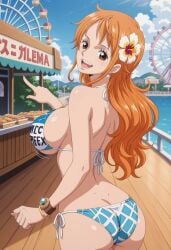ai_generated bikini female female_only nami_(one_piece) one_piece orange_hair solo solo_female