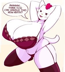 1female arms_behind_head confident curvy female furry hello_kitty kitty_white tagme