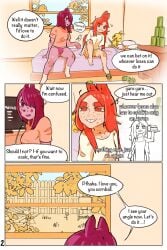 2girls anthro bulge clothed comic female furry ombwie panties tagme