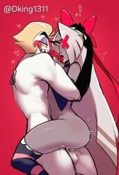 1boy 1eye 1girls ai_generated ass blonde_hair cheating cheating_girlfriend cheating_husband demon dking1311 female forced forced_sex grey_body hazbin_hotel infidelity latina long_hair lucifer_morningstar_(hazbin_hotel) male/female male_only ntr nude nude_female nude_male penetration penis_in_pussy ribbon rough_sex sex sharp_teeth short_hair silver_hair smile standing standing_sex tongue tongue_kiss un-lesbianed vaggi_(hazbin_hotel) vaggie vaggie_(hazbin_hotel) vivienne_medrano vivziepop white_body