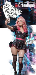 ai ai-created ai_art ai_assisted ai_generated ai_hands chastity_cage crossdressing crossdressing_male exhibitionism exhibitionist_femboy femboy outdoor_nudity sissy sissyfication
