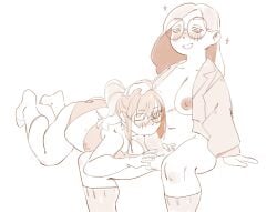 2girls ass balls blowjob breasts female penis tagme tanukikis yuri