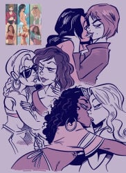 brandon_santiago_(artist) girl_on_girl girls_only grand_theft_auto kissing multiple_girls yuri