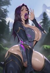 ai_generated ass blowjob_gesture breasts child_bearing_hips curvaceous curvaceous_ass curvaceous_body curvaceous_female curvaceous_figure curvaceous_hips curvaceous_thighs curvy curvy_body curvy_female curvy_figure curvy_hips curvy_thighs female female_focus huge_breasts kai'sa league_of_legends riot_games thick thick_hips thick_legs waifu