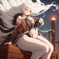 1girls 2023 ai_generated asmoday_(genshin_impact) big_ass big_butt blush breast_expansion breasts breasts_bigger_than_head breasts_out bulge bursting_breasts bursting_clothes clothed clothing expansion floating_hair genshin_impact gloves growth hi_res highres hourglass_figure huge_breasts human large_breasts light-skinned_female light_skin long_hair looking_at_breasts looking_at_viewer looking_down nipple_bulge nipples open_mouth pantyhose sitting sitting_down tavern thick thick_thighs thighs voluptuous voluptuous_female white_hair wide_hips yellow_eyes