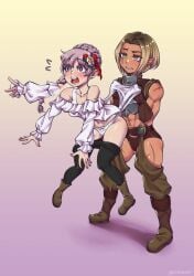 blonde_female blonde_hair bow_panties bully bullying flail flailing green_eyes hanging_wedgie hapily11 lily lily_(hapily11) loodolodo muscular muscular_female panties pants_down pantsu pink_hair purple_eyes purple_hair scar scar_on_face scars shaana shaana_(hapily11) skimpy skimpy_clothes underwear wedgie wedgies white_panties white_underwear