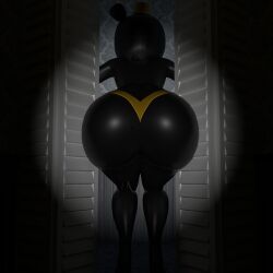 ass ass_focus big_ass cometfnia fat_ass five_nights_at_freddy's five_nights_at_freddy's_4 five_nights_in_anime large_ass nightmare_(fnaf) nightmare_(fnia) yellow_hat yellow_panties