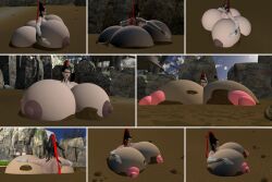 1girls 3d ass ass_bigger_than_head ass_bigger_than_torso bayonetta bayonetta_(character) big_ass big_breasts black_hair breasts breasts_bigger_than_head breasts_bigger_than_torso bubble_butt dat_ass different_depths gigantic_ass gigantic_breasts glasses gloves hair_ribbon huge_ass huge_breasts hyper_ass hyper_breasts massive_ass massive_breasts mud multiple_angles nipples outdoors qsmanipu quicksand sinking tagme