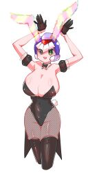 armpits big_breasts bunny_ears bunny_tail bunnysuit cleavage cyber_elf_x green_eyes helmet large_breasts mega_man mega_man_zero rule_63 tagme thighhighs x_(mega_man) yuki_nishijin