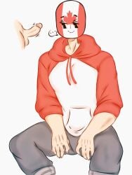 ... 2boys canada canada_(countryhumans) canada_day clothing countryhumans flawsy light-skinned_male light_skin male male_only muscular muscular_male national_personification penis simple_background sitting small_penis testicles white_background yaoi