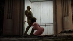 3d blowjob elevator emotrashcan fallout nora_(fallout_4) screenshot straight strong_(fallout) super_mutant vault_dweller