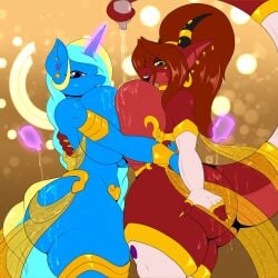 2023 big_ass big_breasts big_butt blue_skin friendship_is_magic lube multicolored_hair my_little_pony original original_character red_hair red_scales suirano suirano_(character) tagme thick_thighs