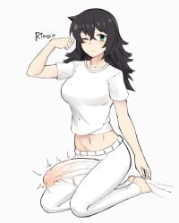 1futa asian asian_futanari balls belly belly_button big_penis black_hair breasts clothed clothing creepforalius dark_hair dick dickgirl erection erection_under_clothes fully_clothed futa_only futanari green_eyes huge_cock human hung hung_futanari kneeling kuroki_tomoko large_penis light-skinned_futanari light_skin messy_hair mogire morning_wood one_eye_closed penis penis_under_clothes solo tenting tummy veiny_penis watashi_ga_motenai_no_wa_dou_kangaetemo_omaera_ga_warui!