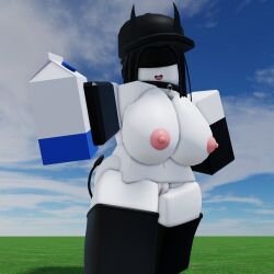 1girls 3d balanced_craft_wars bell_collar black_blindfold black_cap black_collar blindfold breasts collar craftwars_knockoff demon_girl demon_horns demon_tail female hat horns lampshaderr34 milk nude pale-skinned_female pale_skin ponytail pussy roblox roblox_avatar solo solo_female solo_focus source_request succubus supercoolusername_(roblox) wings