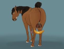 banana bondage cock dick dolero dubious_consent equine feral gay horse male male_only penis pornography solo_male stable stallion