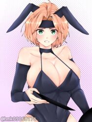 big_breasts majo_taisen rabbit_bunny_costume tagme tomoe_gozen_(majo_taisen)