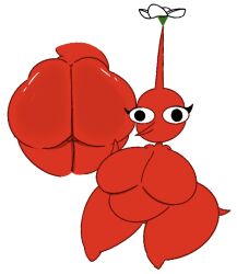 anthro big_ass big_breasts fat female female_only naked nintendo nude pikmin pikmin_(species) red_pikmin theslashfive