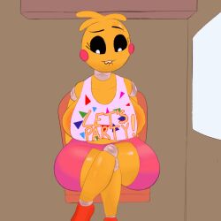 1girls animated animatronic bouncing_breasts chicken female five_nights_at_freddy's hypermega loop robot toy_chica_(fnaf)