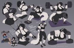 abs anthro breasts bulge canid canine canis cleavage clothed clothing exercise fur futanari gwendolyn_mai gynomorph haley_saito hi_res intersex mammal maned_wolf muscular muscular_anthro muscular_gynomorph muscular_intersex weightlifting white_body white_fur wmdiscovery93 wolf wolf_taur workout workout_clothing workout_equipment