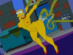 1girls alien anal anal_penetration anal_sex animated blue_hair bouncing_breasts bound breasts double_penetration fast_pace gif interspecies kang_(simpsons) kodos marge_simpson milf naked_heels naked_with_shoes_on necklace nikisupostat nude rape restrained restrained_by_tentacles rough_sex standing stomach_bulge tentacle tentacle_dp tentacle_rape tentacle_sex tentacles the_simpsons vaginal vaginal_penetration vaginal_sex yellow_body yellow_skin