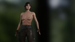 1girls 3d blender breasts disney felicity_jones half-dressed half_naked jyn_erso nipples petite rogue_one:_a_star_wars_story sci-fi science_fiction star_wars topless