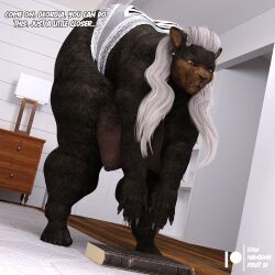 3d annoyed anthro anthro_only areolae bbw bear big_breasts book breasts chubby chubby_anthro chubby_female daz3d daz_studio dialogue elderly_female female georgia_woods(lhf3d) gilf gray_hair large_areolae large_ass large_breasts legs looking_at_viewer lowhangingfruit3d_(artist) mature mature_female nipples nude nude_female obese old older_female original_character overweight overweight_female reaching reaching_for_object reaching_out standing thick thick_legs thick_thighs thighs underwear wide_hips