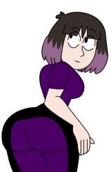 black_eyes black_hair ec-707 hilda_(series) kaisa_(hilda) pale-skinned_female purple_hair transparent_background two_tone_hair