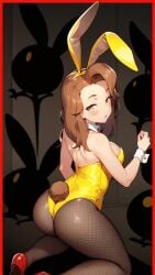 ai_generated bunny_ears bunny_tail bunnysuit dragon_ball dragon_ball_gt female human paresu playboy playboy_bunny solo tagme yellow_eyes