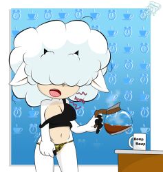 1girls anthro background big_breasts bra breasts camo camo_print camouflage caprine coffee ewe female female_only fluffy lanolin_the_sheep messy_hair morning myspookypizza panties sheep solo sonic_(series) sonic_the_hedgehog_(archie) sonic_the_hedgehog_(comics) underwear white_hair wool wool_(fur) yawn