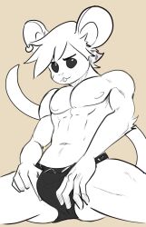 anthro artist_request buckteeth ear_piercing ear_ring femboy furry_only gender_transformation genderswap_(ftm) large_penis male_only mouse muscular muscular_male omensight rat ratika rule_63 rule_63 source_request tease twink underwear