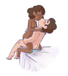 1boy 1girls ass blush breasts canon_couple chocolate_and_vanilla chubby connie_maheswaran dark-skinned_female female interracial kissing male male_and_female_focus nipples nude sex small_breasts sporeshoot33 steven_quartz_universe steven_universe straight teenager wholesome