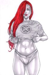 bikini crop_top jean_grey marvel marvel_comics marvel_girl panties phoenix_(x-men) underwear x-men