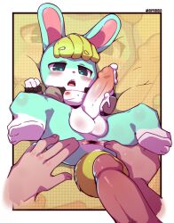 animal_crossing animal_crossing_boy animal_humanoid anthro anus bodily_fluids breath clothed clothing cum disembodied_hand erection femboy furry genital_fluids genitals hi_res humanoid humanoid_hands kappadoggo lagomorph lagomorph_humanoid leporid leporid_humanoid male mammal mammal_humanoid nintendo panting penis rabbit rabbit_humanoid sasha_(animal_crossing) solo spread_anus spread_legs spreading