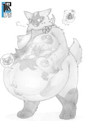 2d anthro anthro_female anthro_only breasts feline female female_focus female_only furry furry_female furry_only generation_9_pokemon hyper hyper_belly hyper_breasts hyper_pregnancy internal meowscarada nintendo pokemon pokemon_(species) pokemon_focus pokemon_only pregnant tr-0761-2 what