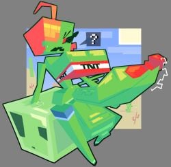 2025 ahoge ambiguous_feral ambiguous_gender balls big_balls big_breasts big_penis bodily_fluids breasts cleavage clothed clothing creeper_(minecraft) creeper_humanoid digital_media_(artwork) duo erection eyelashes feral futa_humanoid futanari genital_fluids genitals glans glistening glistening_balls glistening_breasts glistening_genitalia glistening_glans glistening_penis goo_creature green_balls green_body green_breasts green_goo green_penis green_skin hair hair_over_eye hi_res highlights_(coloring) huge_balls huge_breasts huge_cock humanoid humanoid_genitalia humanoid_penis hyper hyper_balls hyper_genitalia hyper_penis intersex intersex_humanoid leaking_precum lottieplus masturbation microsoft minecraft mojang motion_lines mouth_closed not_furry orange_hair penis precum precum_from_penis question_mark red_eyes red_glans skimpy slime_(minecraft) square_(anatomy) sweat vein veiny_penis xbox_game_studios