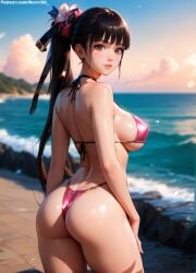 1girls 2d ai_generated areolae armpit ass_focus back_view bangs bare_arms beach big_breasts bikini bikini_bottom bikini_top black_hair blunt_bangs breasts chest curvy curvy_figure cute cute_face dark_hair detailed eve_(stellar_blade) eyelashes eyeshadow female female_only fit fit_female focus from_behind hair high_quality large_breasts legs light-skinned_female light_skin lips lipstick long_hair looking_at_viewer makeup mascara nero100 outdoors pale-skinned_female pale_skin perky_breasts ponytail posing public seductive seductive_look sidelocks stable_diffusion stellar_blade tagme thighs thin_waist
