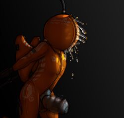 animal_genitalia animal_penis anthro aquaphilia ball_hood balls clothing equid equine equine_genitalia equine_penis friendship_is_magic genitals hasbro hi_res krd krd_(oc) latex latex_clothing latex_skinsuit mammal my_little_pony mythological_creature mythological_equine mythology nonbinary_(lore) orange_clothing orange_latex orange_skinsuit pegasus penis prison rainbow_dash_(mlp) skinsuit solo tight_clothing vibrating_penis water wings zipper