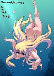 completely_nude elf elf_female elf_girl female nude_female pointy_ears skinny_dipping swimming_naked tiffania_westwood underwater zero_no_tsukaima