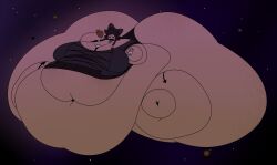 1girls ass_bigger_than_body ass_bigger_than_breasts ass_bigger_than_planet bbw belly_bigger_than_body belly_bigger_than_head belly_bigger_than_planet big_ribbon bigger_than_earth black_dress black_hair black_ribbon black_underwear blob breasts breasts_bigger_than_head closed_eyes colossal_ass colossal_belly cyn_(murder_drones) eating eating_planet fangs fat fat_female female female_only floating floating_in_space glitch_productions huge_ass huge_belly huge_breasts hyper_ass hyper_belly hyper_fat long_hair long_tongue massive_ass massive_belly massive_breasts murder_drones obese planet ribbon_in_hair robot_girl secretgooble space ssbbw stars tongue_out weight_gain