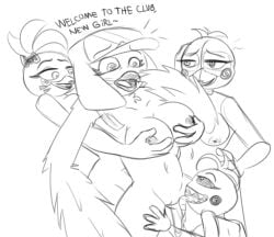 2024 2d 2d_(artwork) 2d_artwork 4girls animatronic animatronic_female anthro avian big_breasts bird bird_girl blush blush blushing_female blushing_profusely breasts chicken chicken_girl cunnilingus digital_art digital_drawing_(artwork) digital_media_(artwork) female five_nights_at_freddy's five_nights_at_freddy's:_help_wanted five_nights_at_freddy's:_security_breach five_nights_at_freddy's_2 fnaf funtime_chica_(fnaf) furry furry_female galliform gallus_(genus) glamrock_chica_(fnaf) groping groping_breasts groping_from_behind indigo_park lesbian_sex licking_pussy macaw mollie_macaw mysaltisexposed naked naked_female neotropical_parrot nude nude_female parrot phasianid pussy robot robot_girl saliva saliva_drip saliva_string saliva_trail scottgames shocked shocked_expression sketch steel_wool_studios surprised surprised_expression surprised_face tagme toy_chica_(fnaf) true_parrot vagina yuri yuri