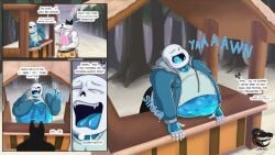 animated anthro bodily_fluids bone camcroc canid canine canis clothing cum cum_in_mouth cum_inside doggo_(undertale) domestic_dog duo face_fucking fellatio genital_fluids ghost glowing group invisible invisible_penis irrumatio male male/male mammal napstablook obese open_mouth oral overweight penile penis penis_in_mouth public public_sex sans_(undertale) scratches scrathing sex shirt skeleton slightly_chubby slime snow spirit stretching tank_top topwear undertale undertale_(series) yawn