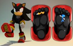 2020s 2022 3boys 3d 3d_(artwork) 5_toes absurd_res chaos_emerald dominant dominant_male feet foot_fetish foot_focus giant giant_male high_resolution highres inshoe insole jony1991 macro micro miles_tails_prower plantigrade sega shadow_the_hedgehog shoes shrinking shrunken_male size_difference sonic_(series) sonic_the_hedgehog sonic_the_hedgehog_(series) stepped_on stepping_on_male submissive submissive_male sweaty_feet tails tails_the_fox toes underfoot white_fur