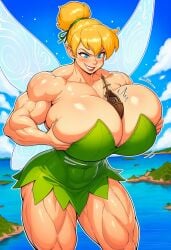 1girls 2025 ai_art ai_generated blonde_hair blue_eyes blush breasts crush disney dress evil_grin fairy fairy_wings female giant_fairy giant_female giantess gigantic_breasts gigantification green_dress huge_breasts large_breasts macro muscular muscular_female neverland novelai peter_pan_(disney) pointy_ears pressing_breasts_together smile smothering thick_thighs thighs tinker_bell