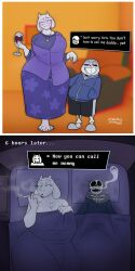 1boy 1girls 3_toes 4_fingers after_sex alcohol alcohol_consumption alcoholic_beverage alcoholic_drink anthro barefoot barefoot_female bed bedroom bedroom_eyes big_ass big_breasts black_shorts blanket blanket_covering blanket_grab blowing_smoke blue_hoodie blush blushing cigarette clevage cramiro cute_fangs deltarune dress drunk drunk_bubble drunk_female furry furry_female giving_up_the_ghost glasses goat goat_ears goat_girl goat_horns goat_humanoid gray_slippers groping groping_ass guy_tired_after_sex_(meme) half-closed_eyes hand_in_pocket hand_on_ass head_on_pillow heart-shaped_smoke heart_necklace holding_cigarette holding_object holding_wine_glass hoodie horns huge_ass huge_breasts humor kris_(deltarune) laying_down laying_on_back laying_on_bed living_room long_ears mexico_alien milf mommy mommy_dom mommy_kink mommy_milkers monster_boy monster_girl motherly_cuckold necklace night_stand paws pillow purple_blanket purple_dress purple_fingers purple_nails purple_pillow purple_toenails red_wine sans shorts skeleton slippers smoking smoking_cigarette smug smug_expression smug_eyes smug_face smug_grin smug_smile talking_to_offscreen talking_to_viewer text text_box time_skip toriel undertale video_game_character video_games white_fur whore_eyes wind wine_glass wink