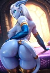 ai_generated animated bikini bikini_bottom bikini_top blizzard_entertainment blue_body blue_eyes blue_skin bouncing_breasts breasts civitai draenei draenei_female female female_focus female_only horns horns_girl kirillai large_breasts long_hair pyrista tagme teasing thick_thighs thighhighs video video_games warcraft world_of_warcraft